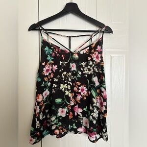 strappy floral tank